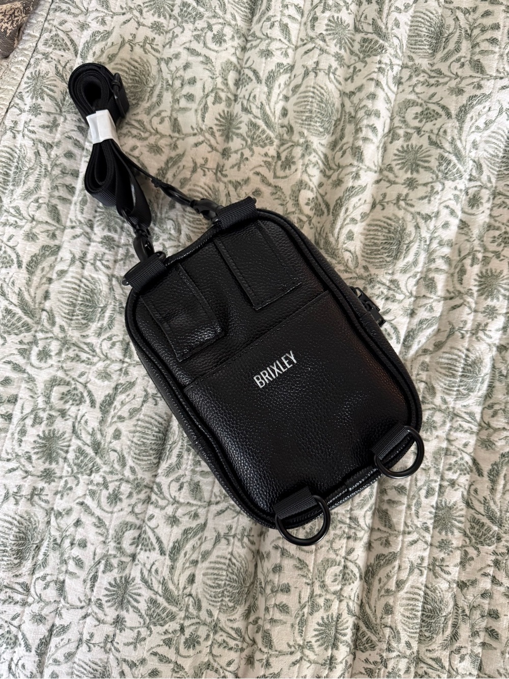 Brixley Black Pebbled Mini Crossbody Bag